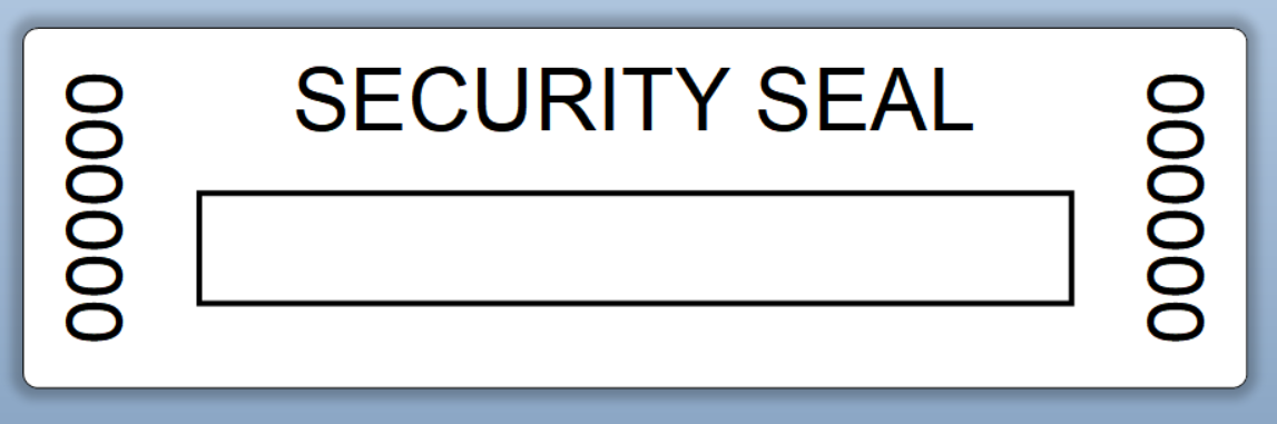 standard tamper evident label artwork